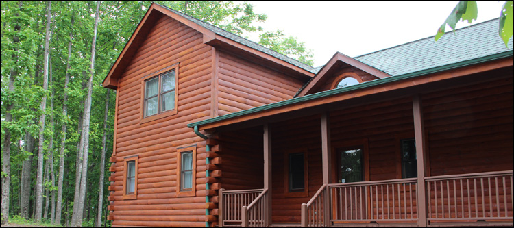 Log Home Staining in Victoria, Virginia