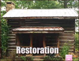 Historic Log Cabin Restoration  Lunenburg County, Virginia
